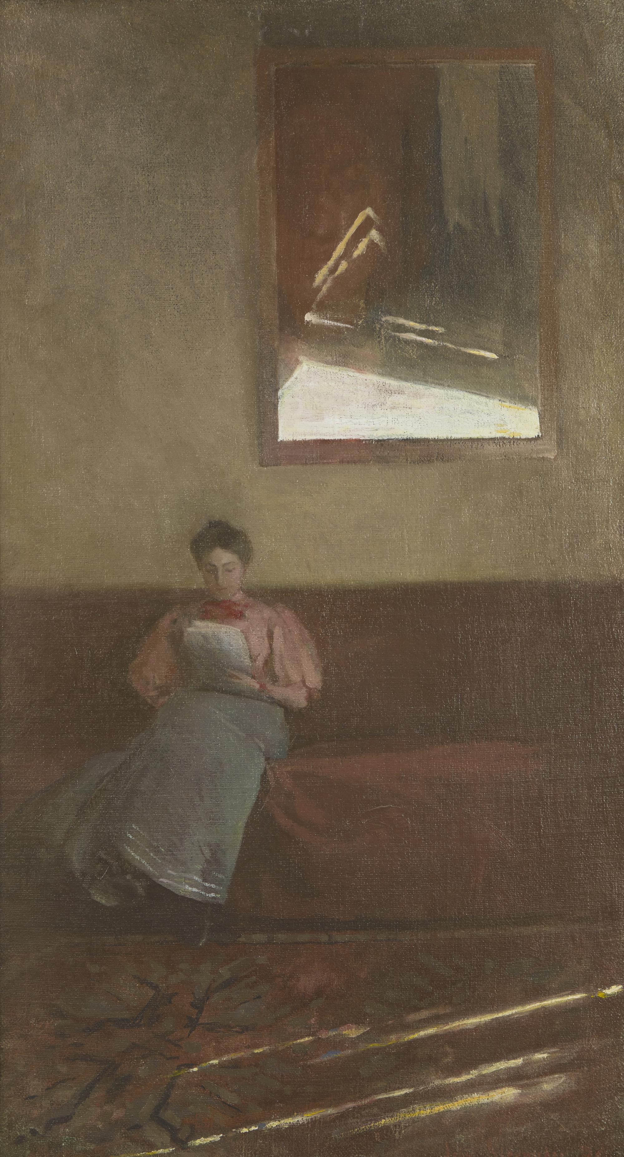 Étude (Reflections, Sunlight in Mirror; Interior, Bess Reading; Woman Reading, Study of Sunlight) , 1894