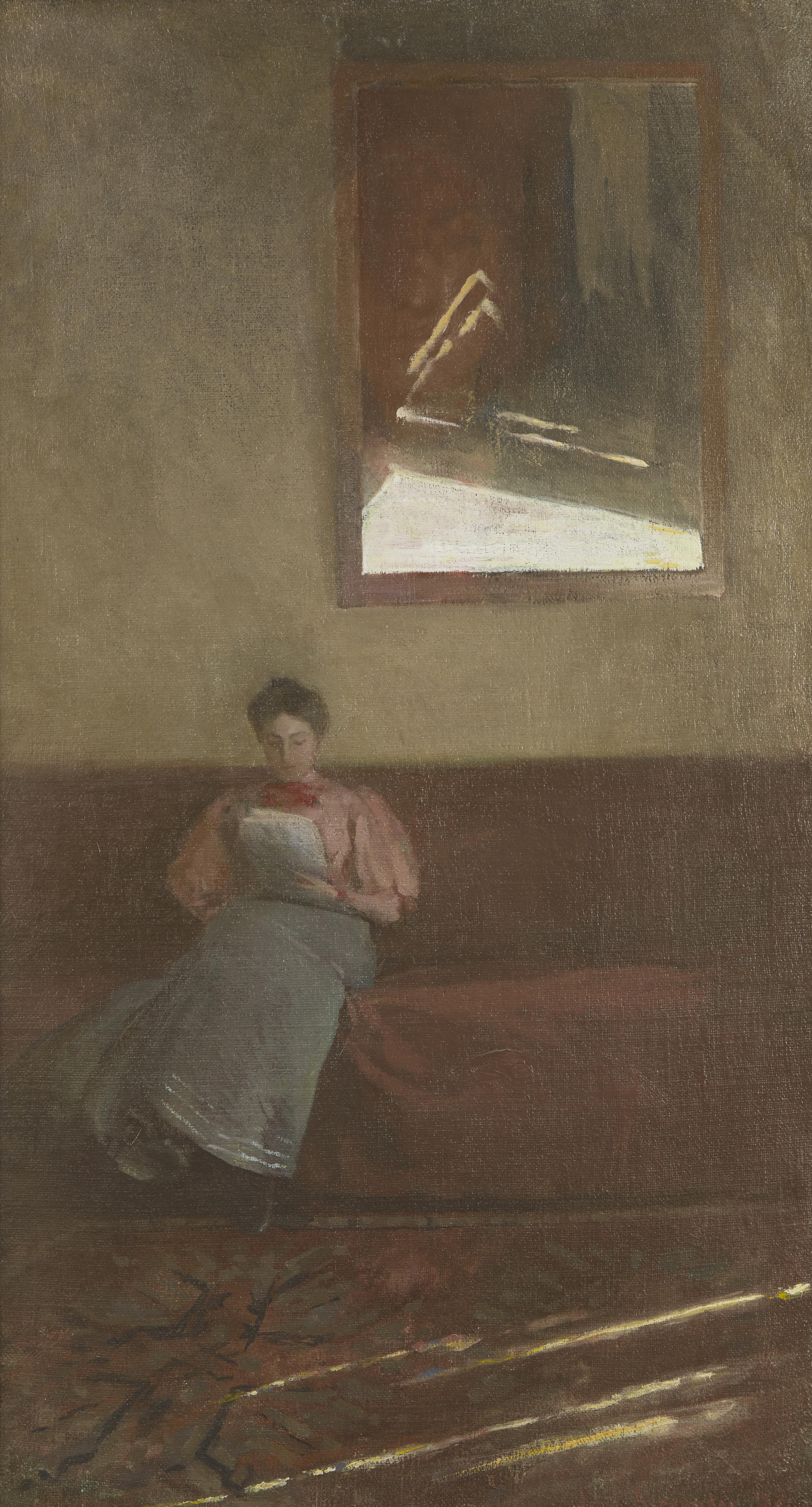 Étude (Reflections, Sunlight in Mirror; Interior, Bess Reading; Woman Reading, Study of Sunlight) , 1894
