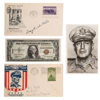 MACARTHUR, Douglas (1880-1964). A group of 5, including 3 signed items, comprising: