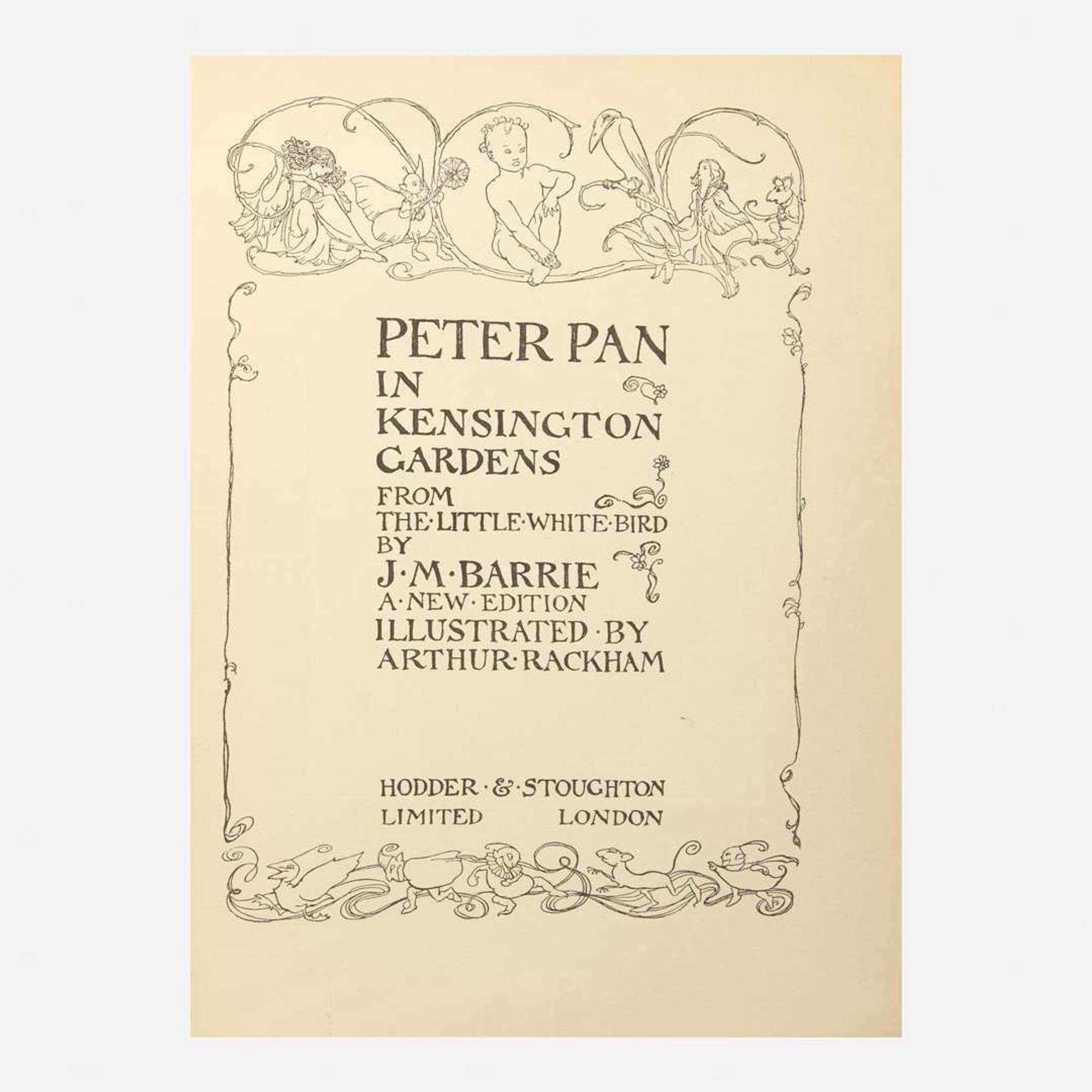 [Children's & Illustrated] [Rackham, Arthur] Barrie. J.M. Peter Pan in Kensington Gardens...