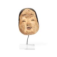 A Small Japanese Painted Noh Mask of a Young Girl