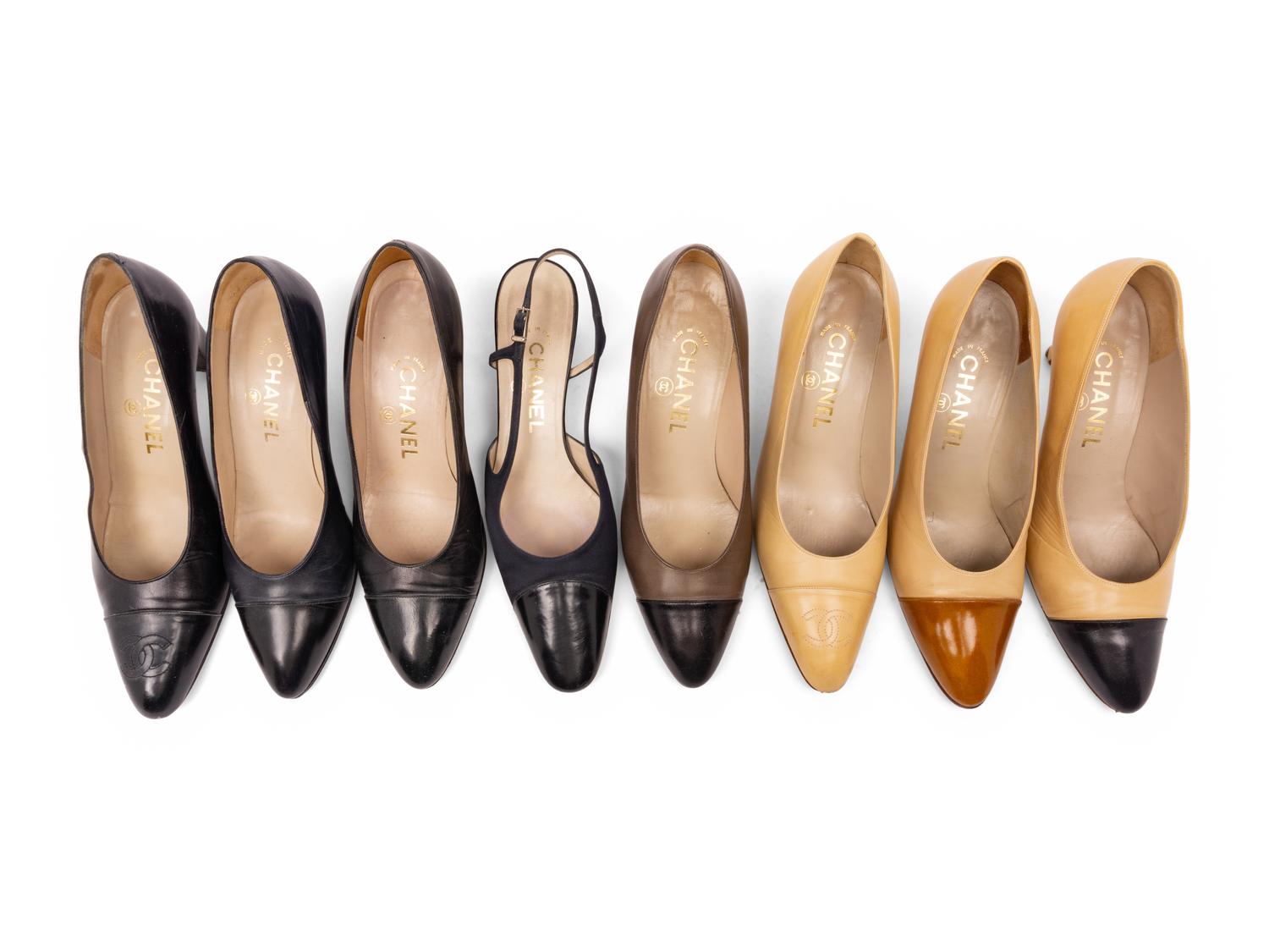 Eight Pairs of Chanel Pumps