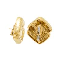 DAVID WEBB, HAMMERED YELLOW GOLD EARRINGS