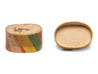 A Miniature Wallpaper and Linen Hat Box
