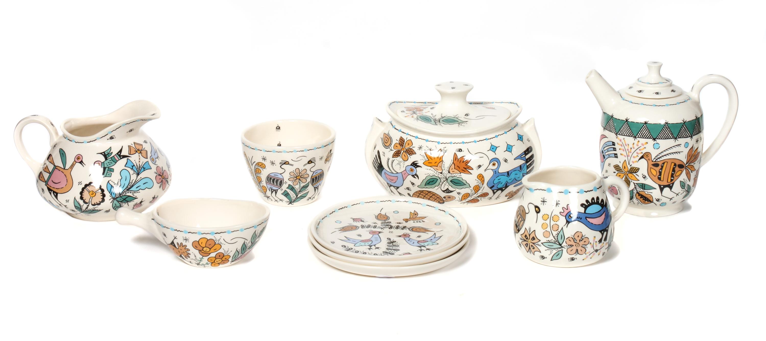 Collection of Genevieve Golsh Ceramics Height of largest 9 inches