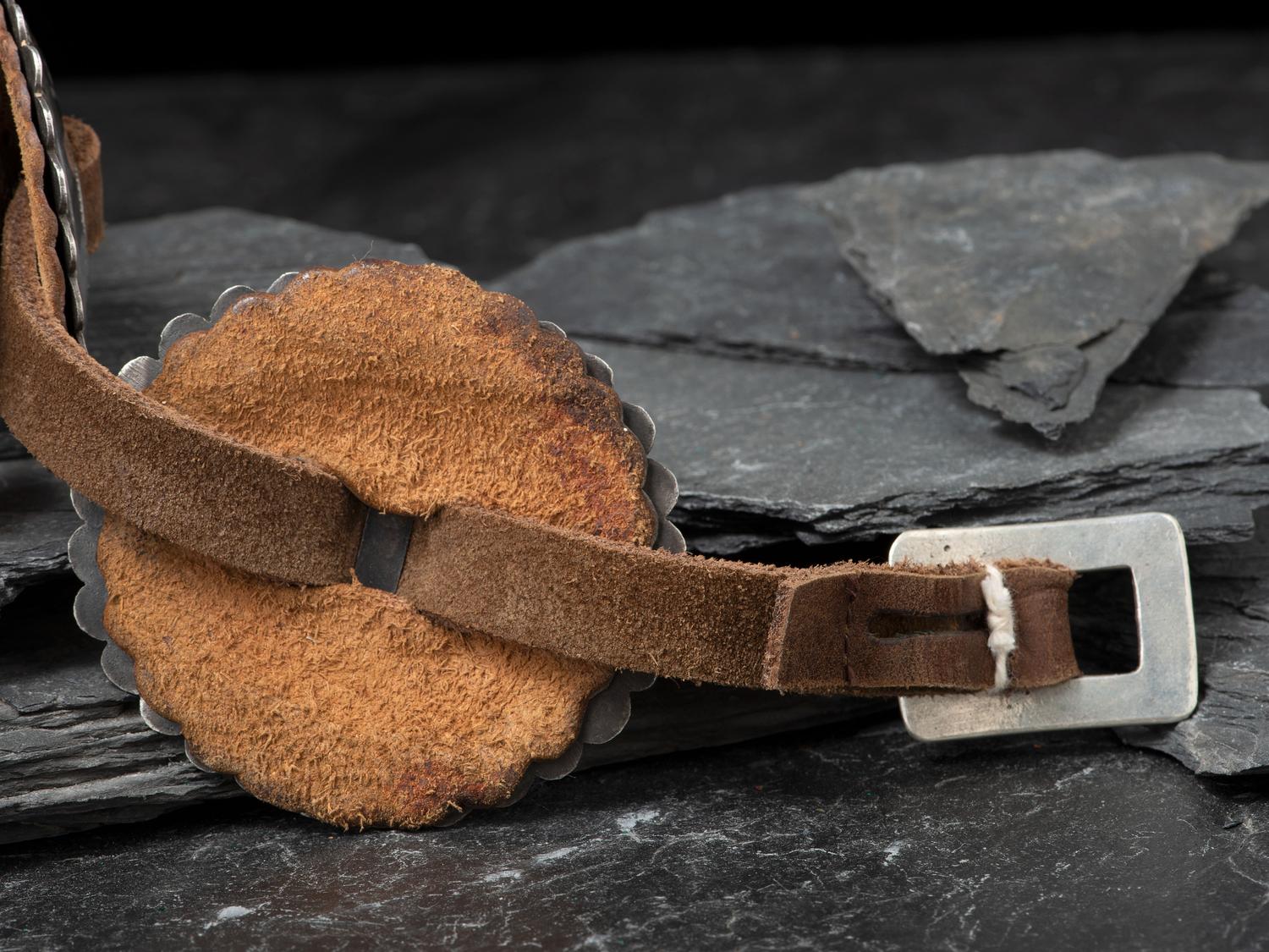 Navajo Silver First Phase Revival Concha Belt