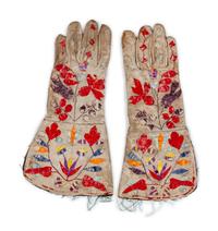 Sioux Quilled Hide Gauntlets