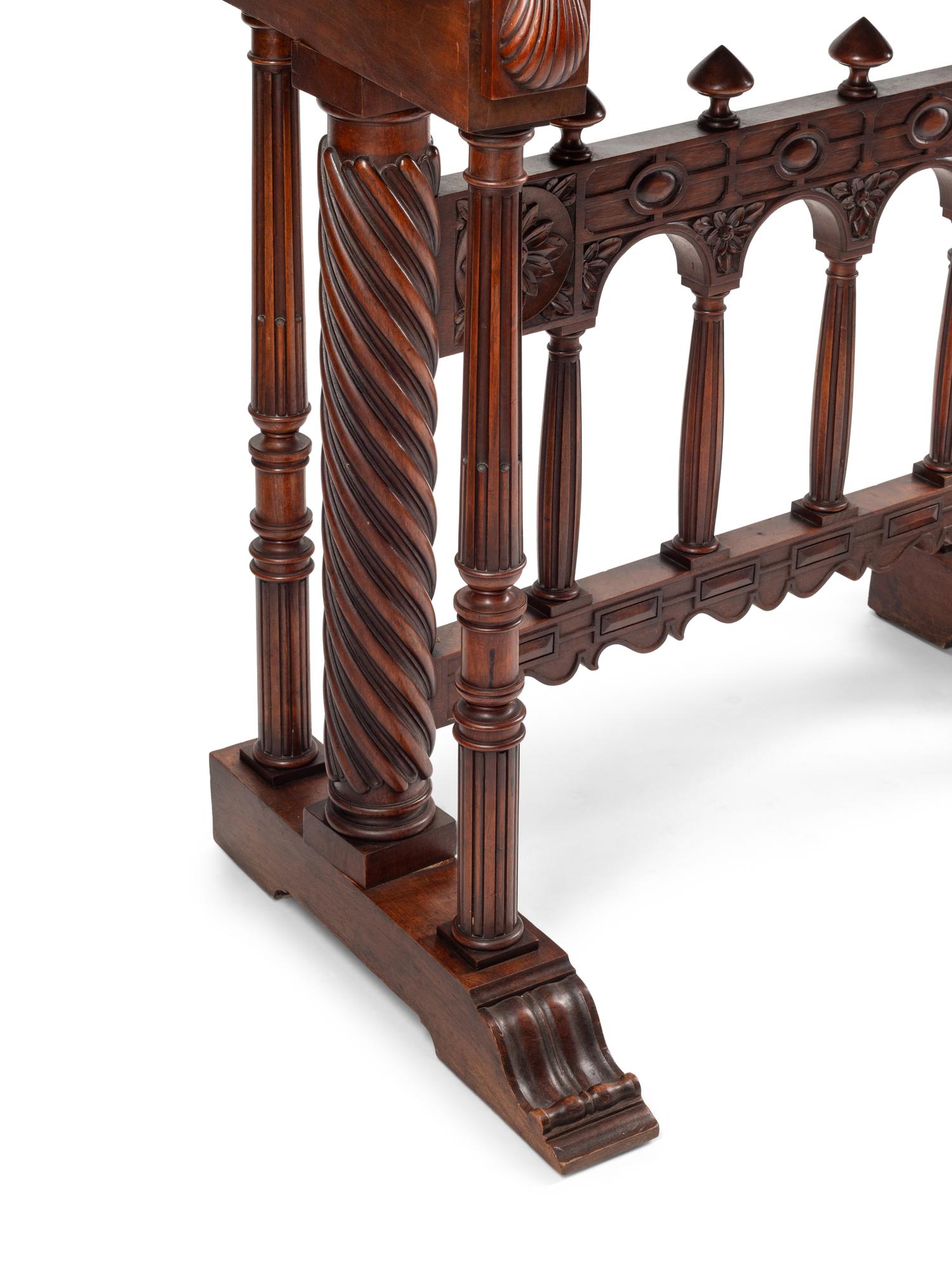A Spanish Baroque Parcel Gilt Walnut Vargueño on Stand
