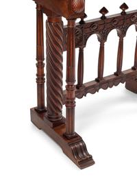 A Spanish Baroque Parcel Gilt Walnut Vargueño on Stand