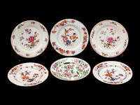 Six Chinese Export Porcelain Plates