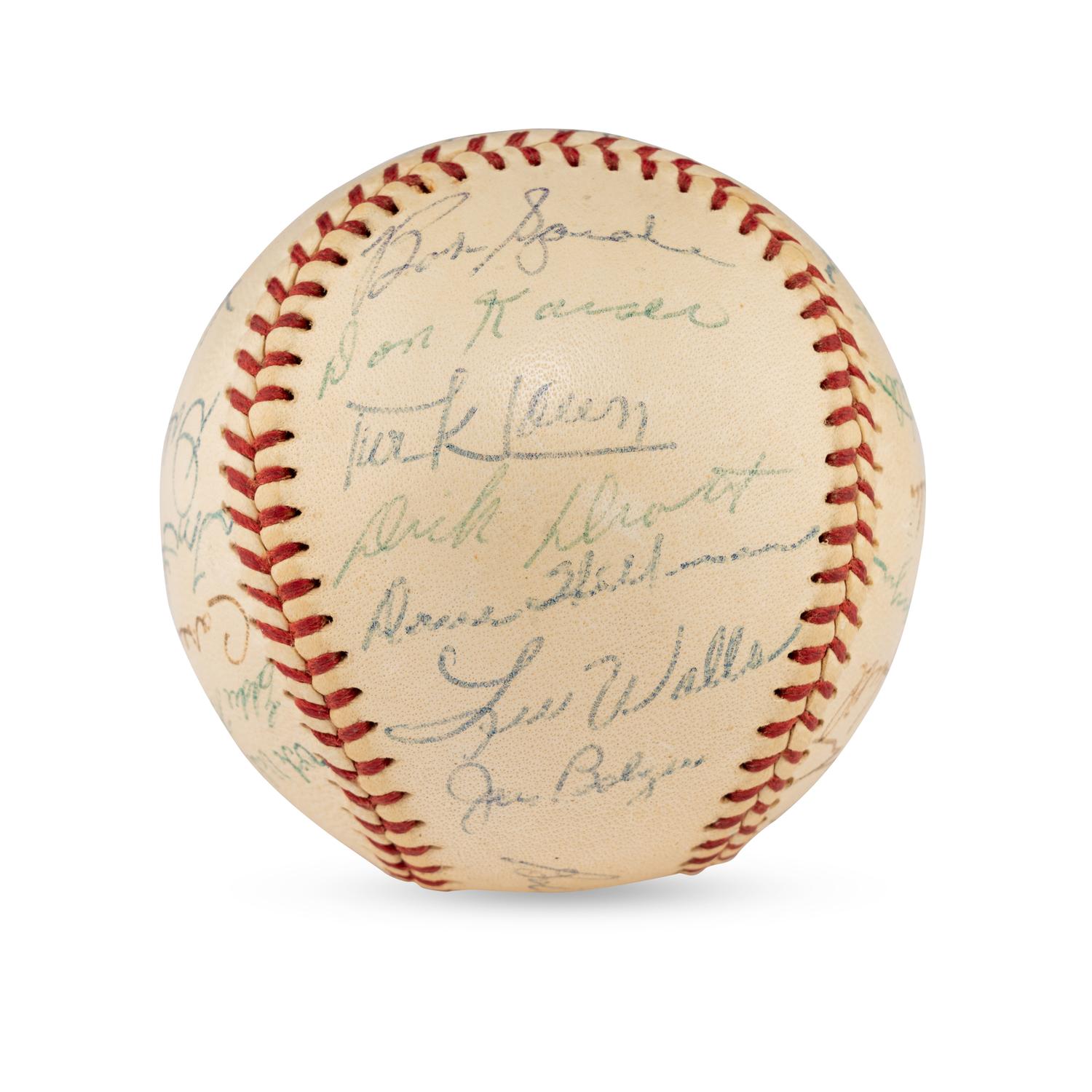 A 1957 Chicago Cubs Team Signed Autograph Baseball (JSA Letter of Authenticity),