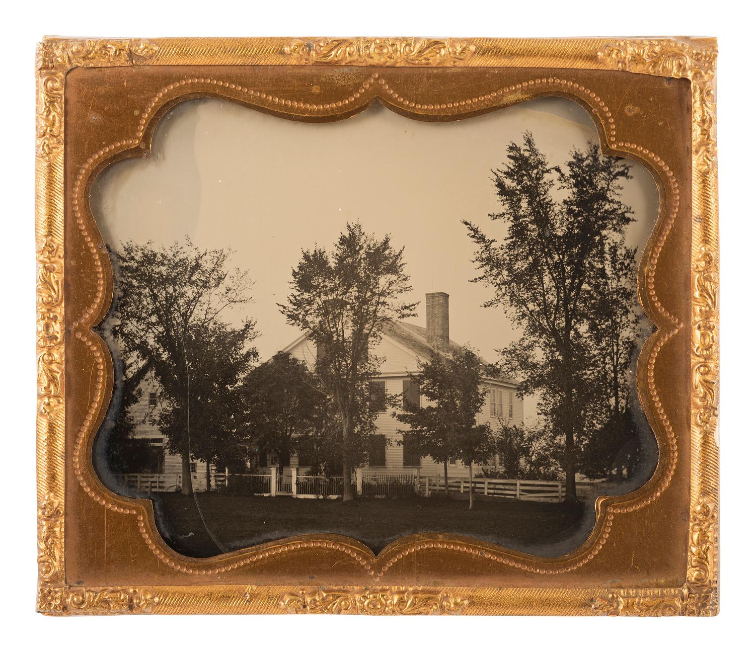 [HAMLIN, Hannibal (1809-1891)]. A group of 14 photographs of Hannibal Hamlin, family members, and the Hamlin Homestead in Paris Hill, Maine, descended directly in the family of Hannibal Hamlin.