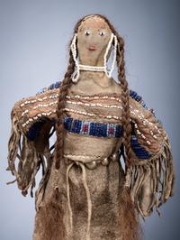 Cheyenne Beaded Hide Dress, with Brewer Made Doll