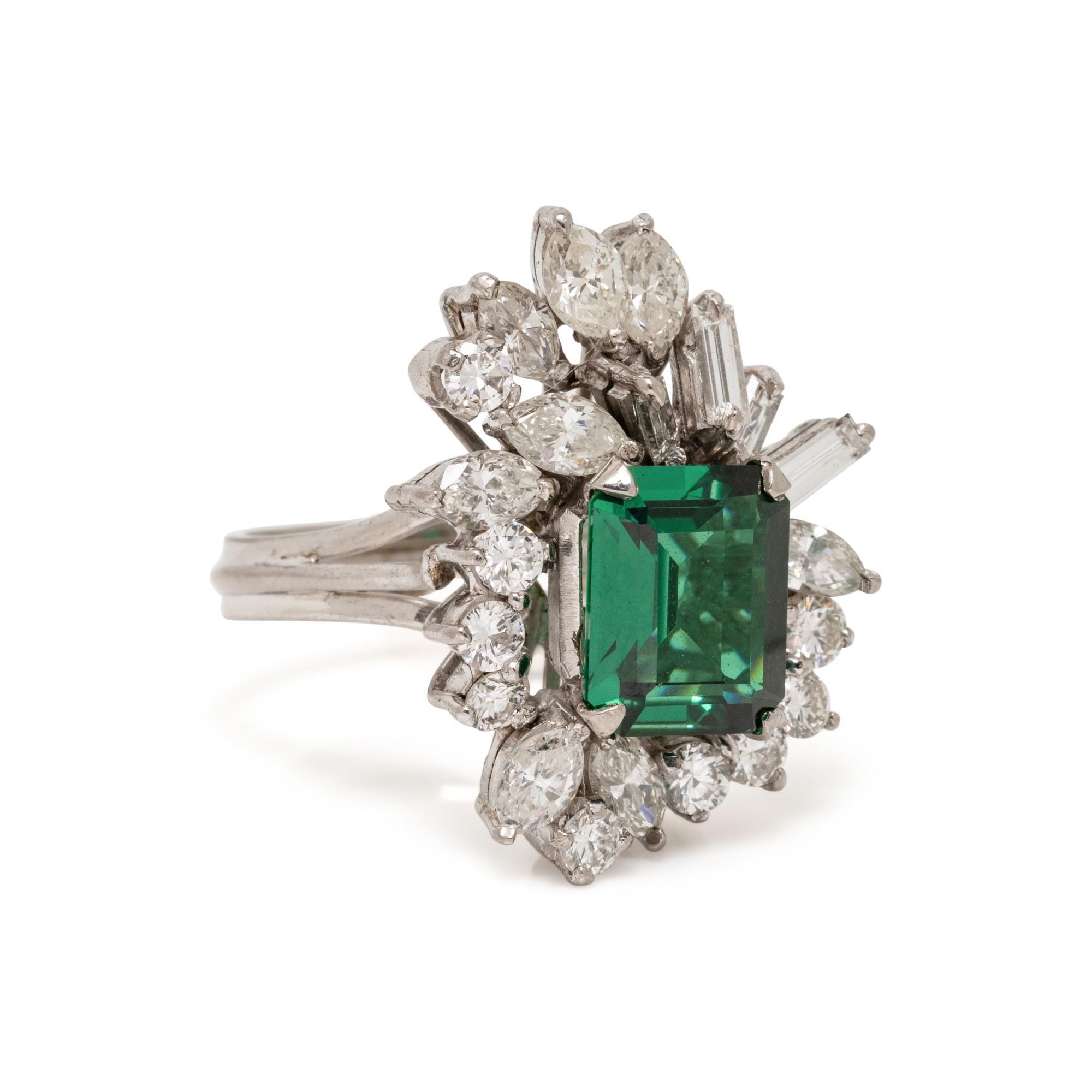 DIAMOND AND SYNTHETIC SPINEL TRIPLET RING AND SINGLE EARRING