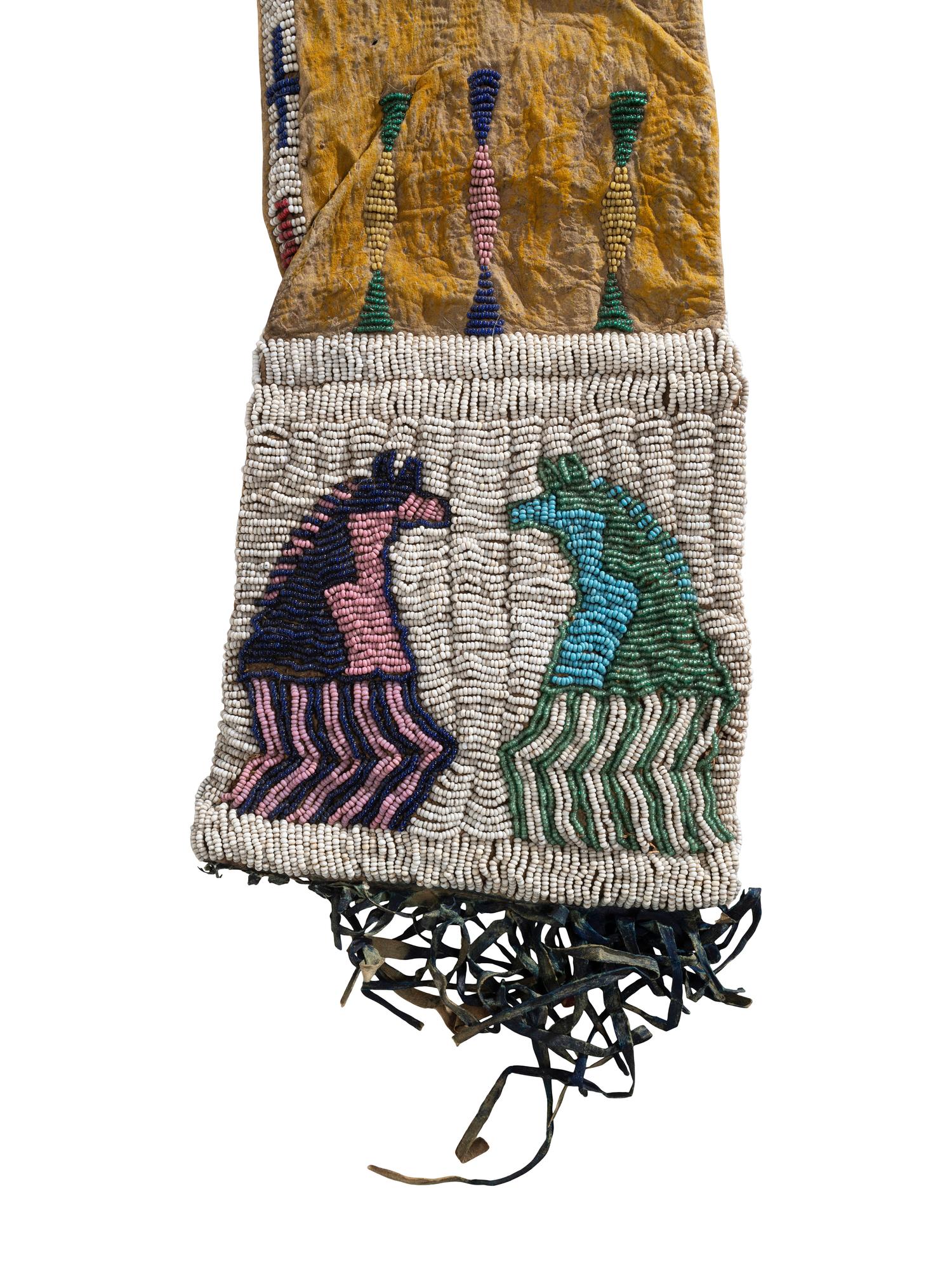 Sioux Pictorial Tobacco Bag, with Horses