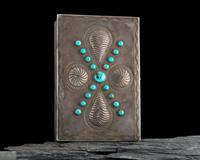 Navajo Silver and Turquoise Lidded Box