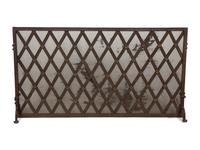 A Continental Neoclassical Style Parcel Gilt Iron Fire Screen