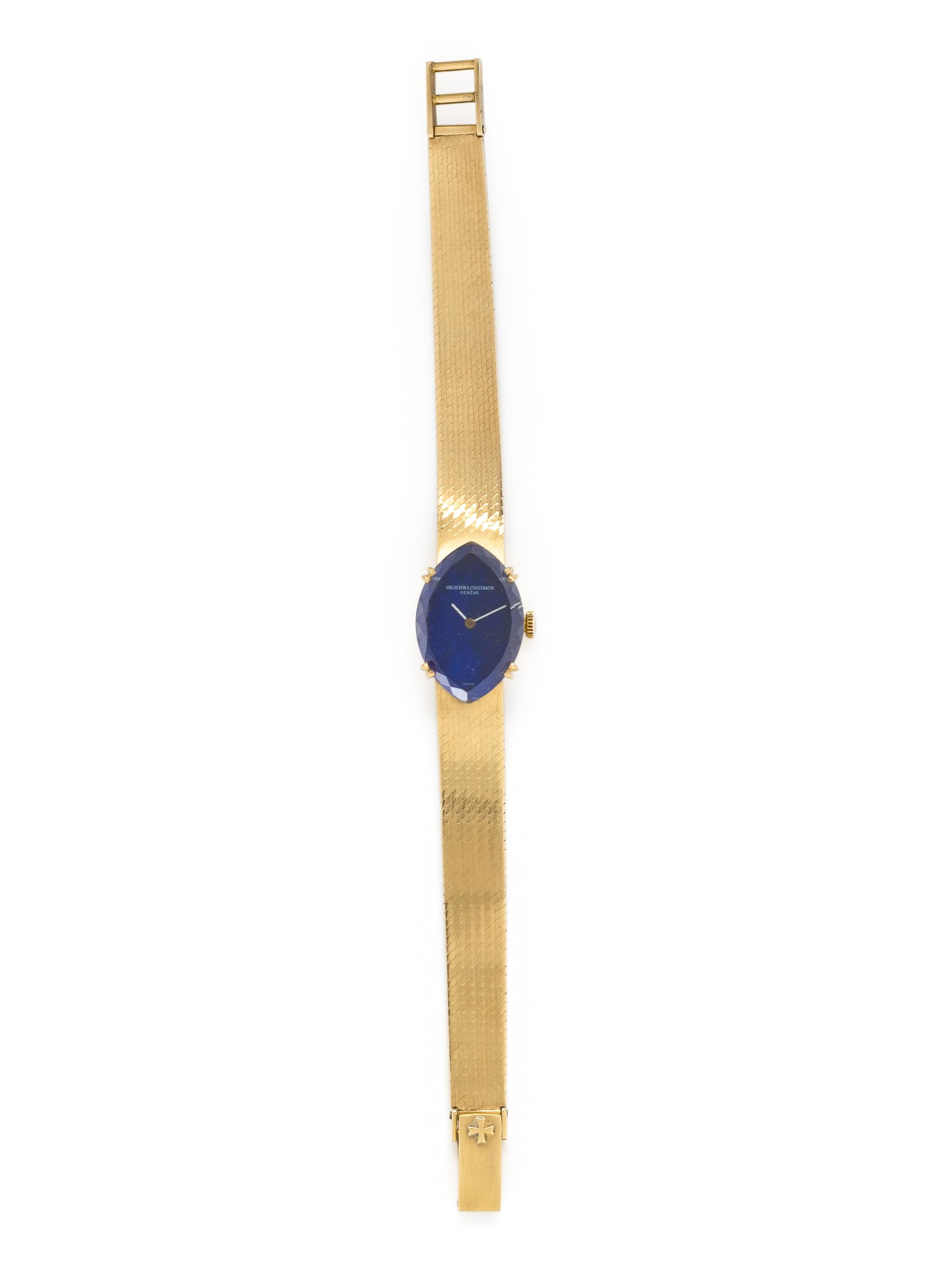 VACHERON & CONSTANTIN, 18K YELLOW GOLD AND LAPIS LAZULI WRISTWATCH