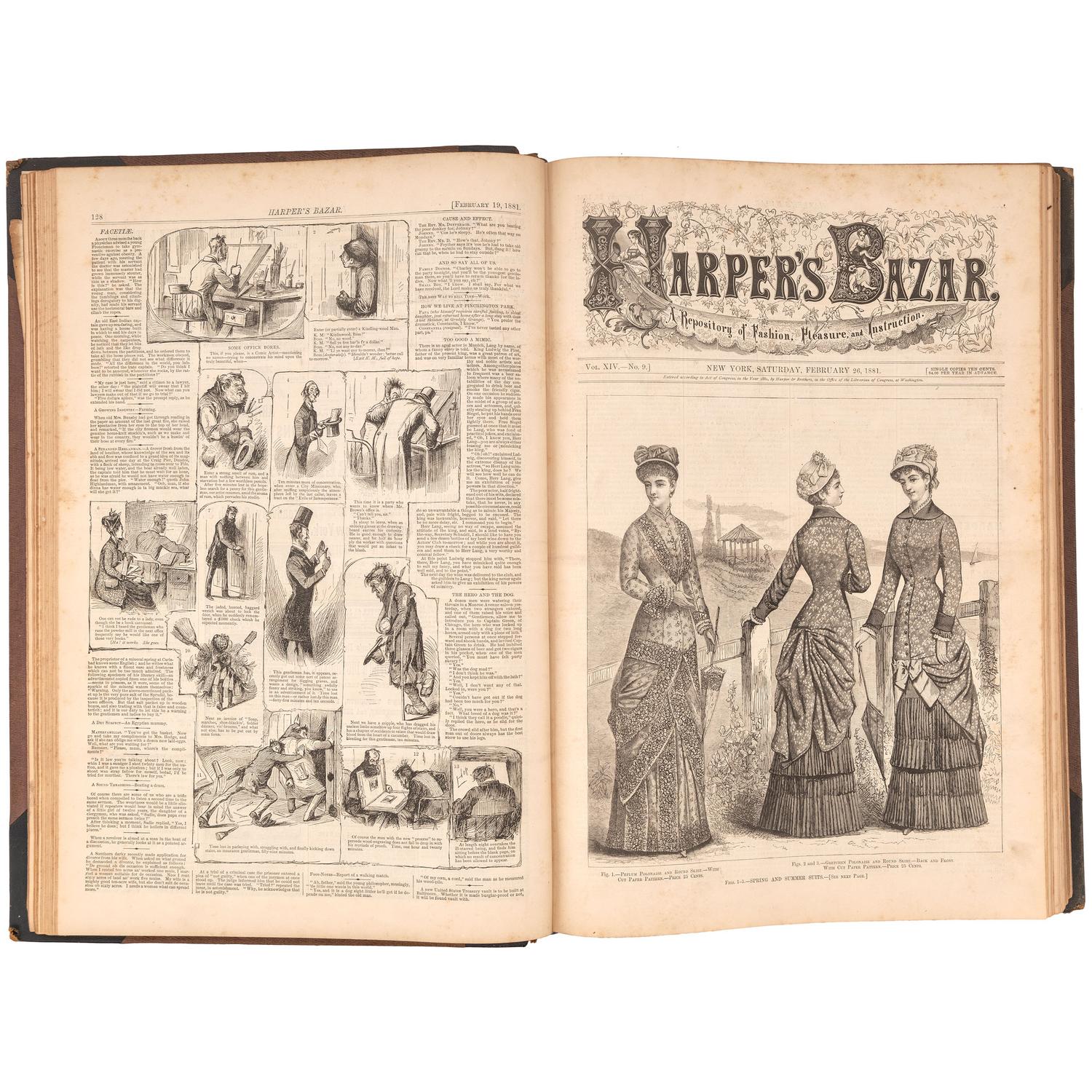 [NEWSPAPERS & PERIODICALS]. Harper's Bazaar . Vol. 14 (XIV), Nos. 1–53, 1881. New York: 1881.