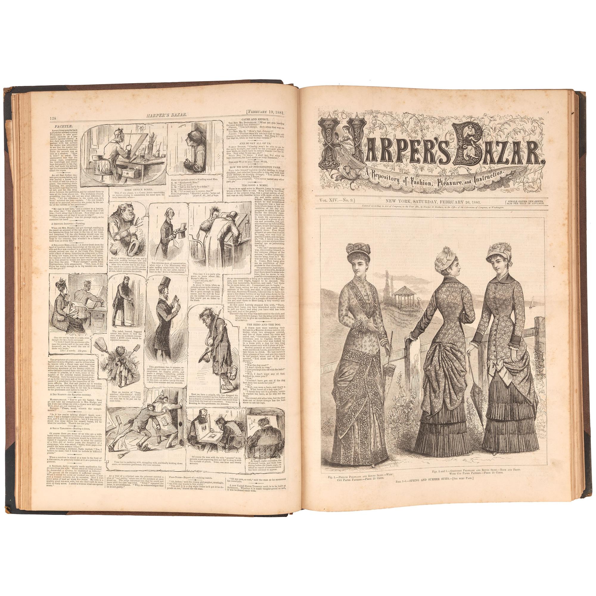 [NEWSPAPERS & PERIODICALS]. Harper's Bazaar . Vol. 14 (XIV), Nos. 1–53, 1881. New York: 1881.