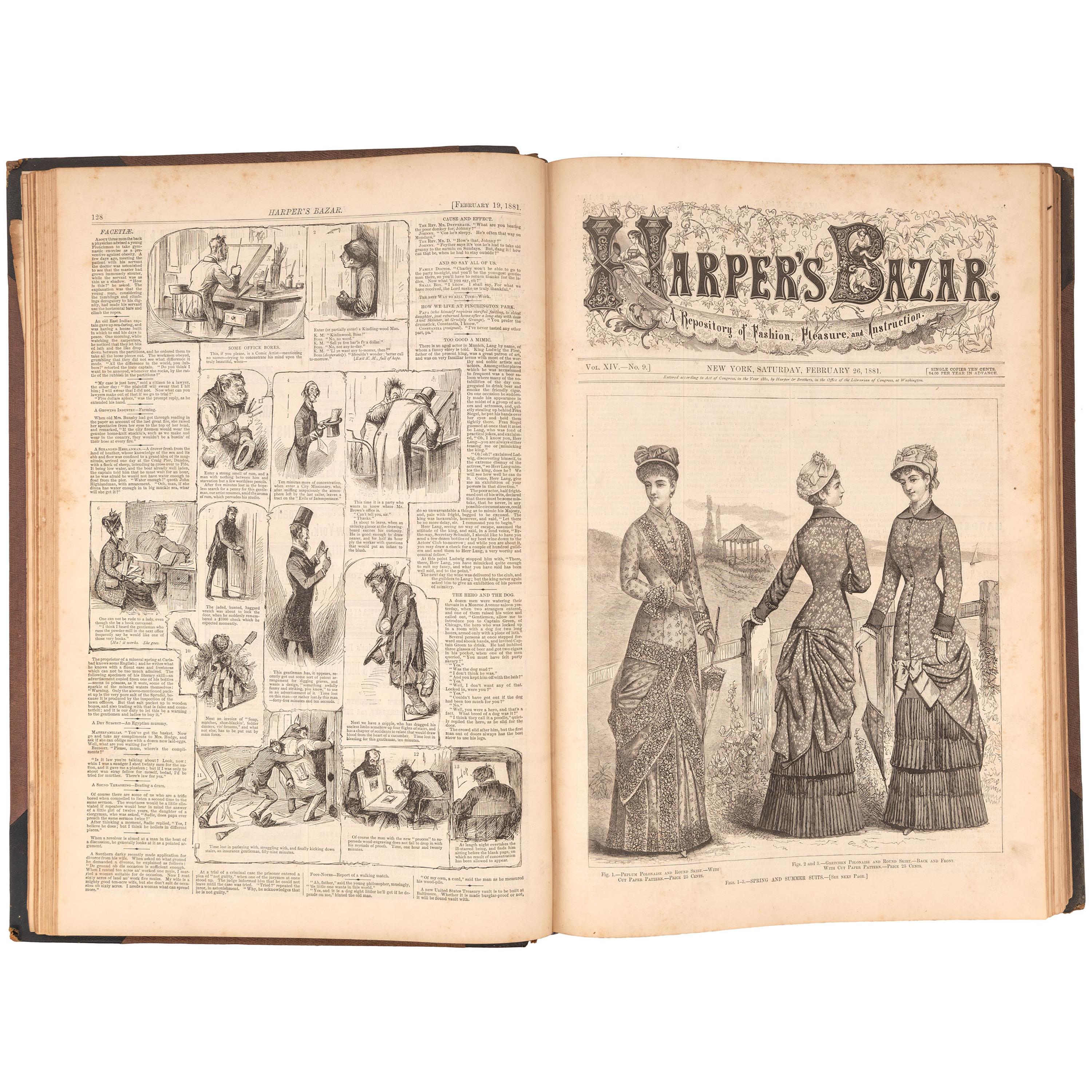 [NEWSPAPERS & PERIODICALS]. Harper's Bazaar . Vol. 14 (XIV), Nos. 1–53, 1881. New York: 1881.