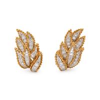 BICOLOR GOLD AND DIAMOND EARRINGS