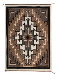 Navajo Two Grey Hills Pattern Weaving / Rug