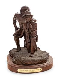 A M.J. Parmer "George Halas On The Sidelines" Sculpture Formerly Displayed at Mike Ditka's Restaurant,