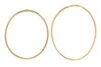 Two 14 Karat Yellow Gold Omega Necklaces, 34.50 dwts.