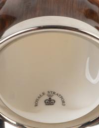 Three Royal Stratford Porcelain Stirrup Cups — 20TH CENTURY