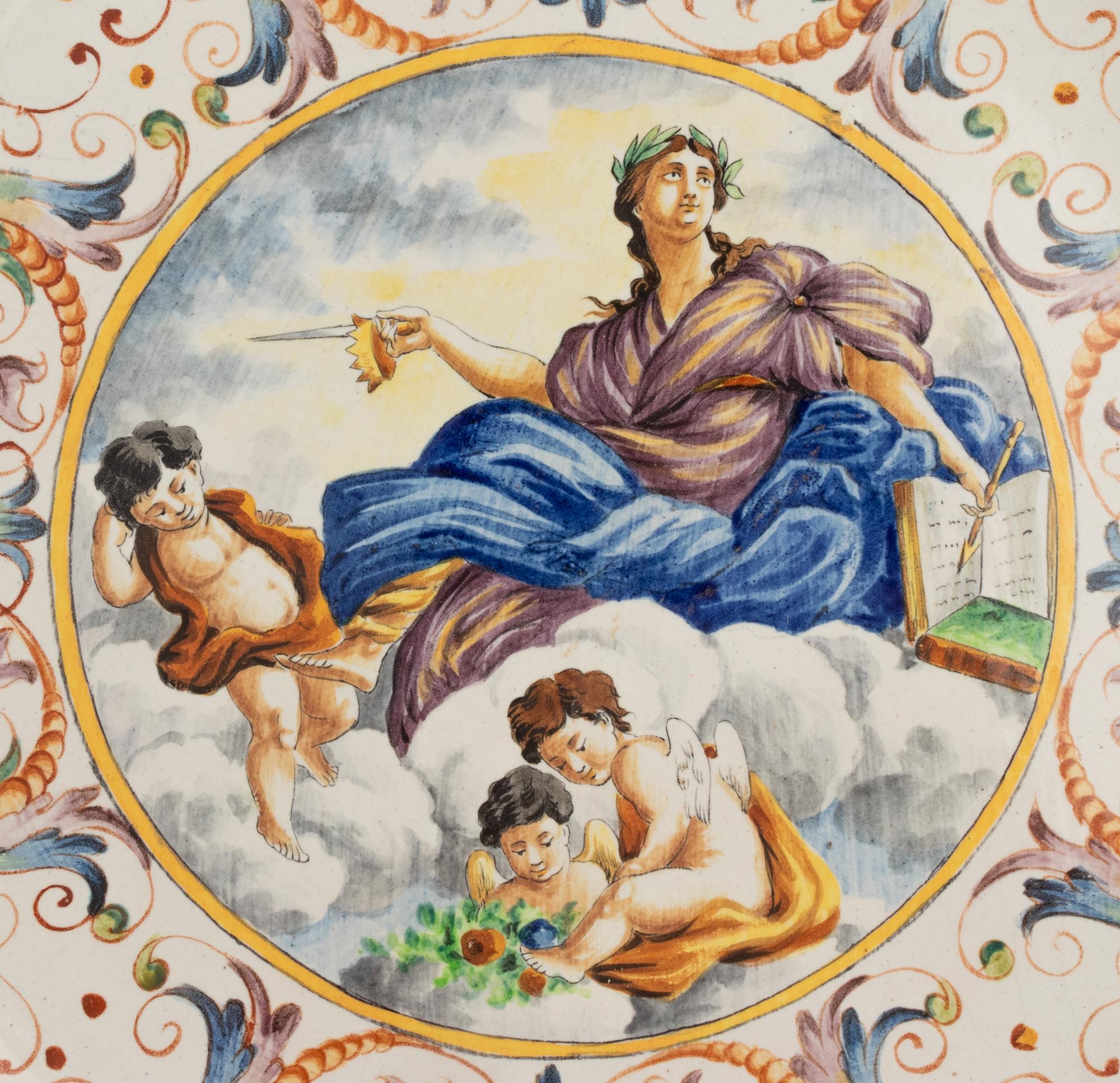 Two Majolica Earthenware Chargers