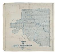 [MAPS]. Map of Osage Reservation, 1909.