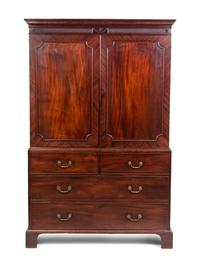 A George III Style Mahogany Linen Press