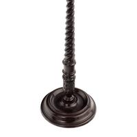 A Carved Mahogany Barley Twist Form Lamp