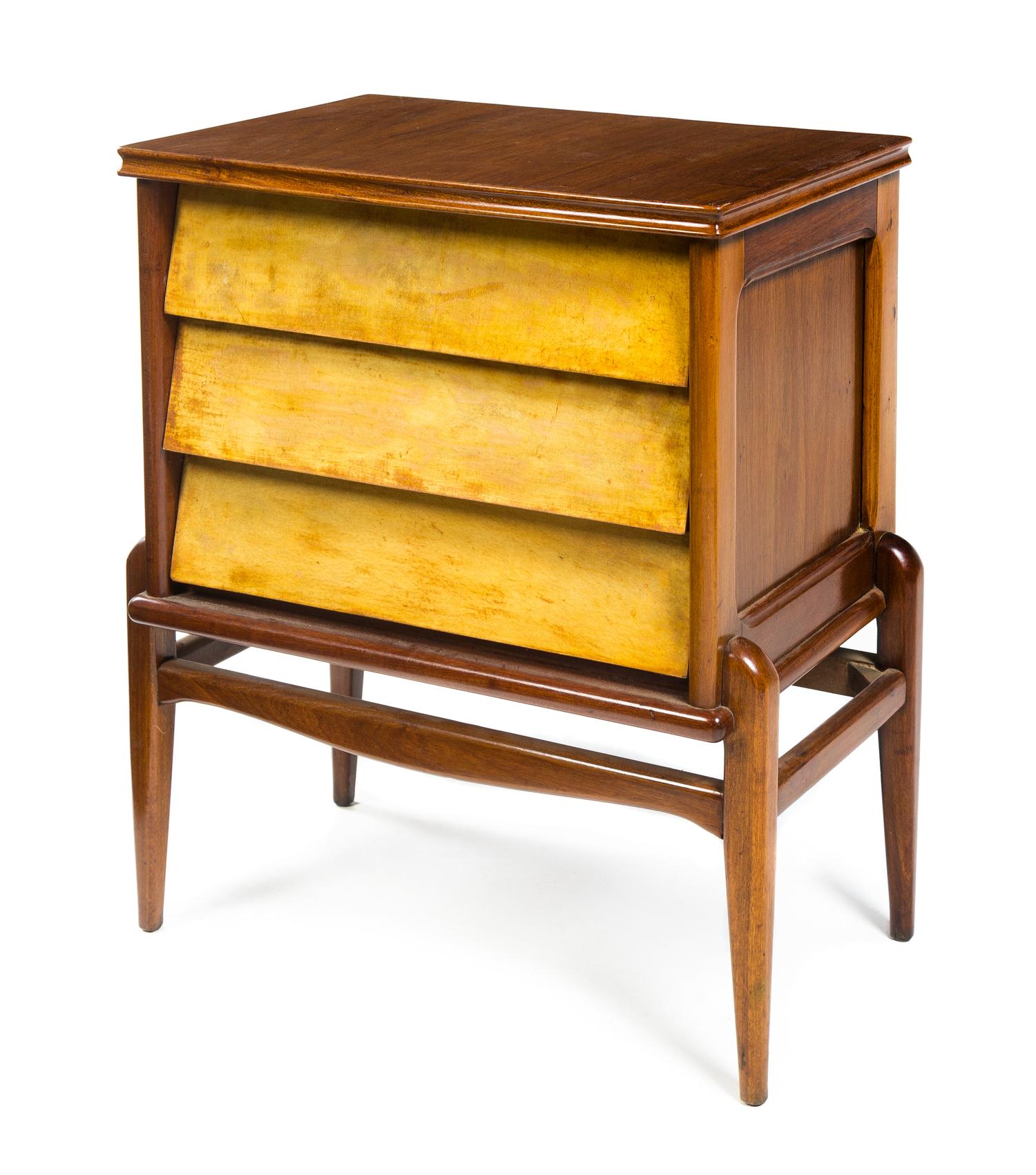 A Mid-Century Italian Walnut Night Stand — c. 1950