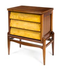A Mid-Century Italian Walnut Night Stand — c. 1950