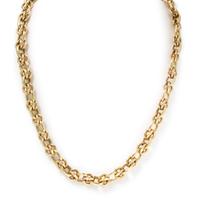 An 18 Karat Yellow Gold Knotted Link Longchain, 62.00 dwts.