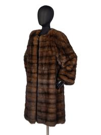 J. Mendel Barguzinsky Russian Sable Fur Coat With Belt