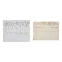 [African Americana] [Enslavement] Two Documents Relating to the Sale of Slaves