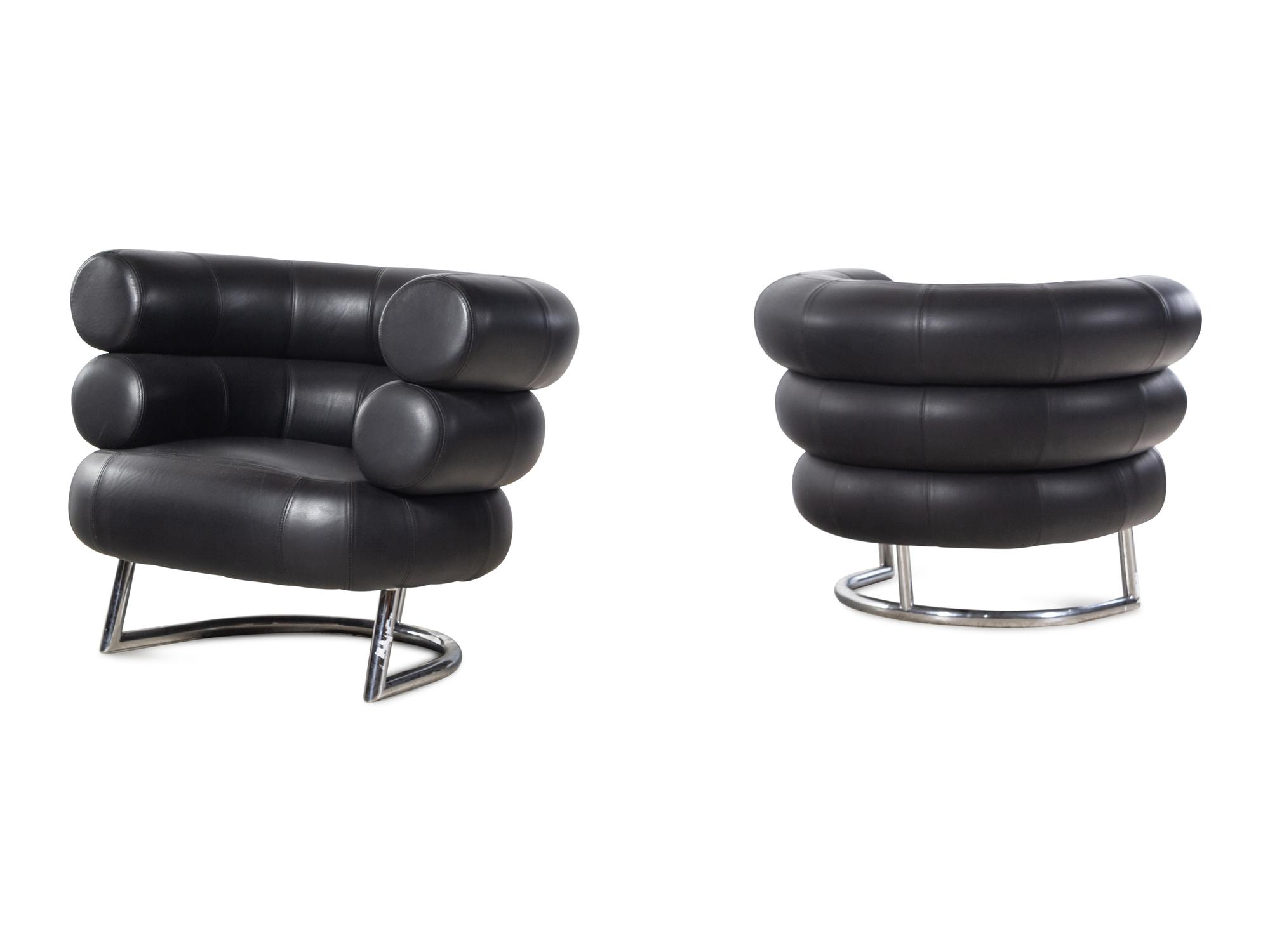 A Pair of Bibendum Armchairs After the Design by Eileen Gray