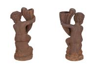A Pair of Cast Iron Garden Cherubs