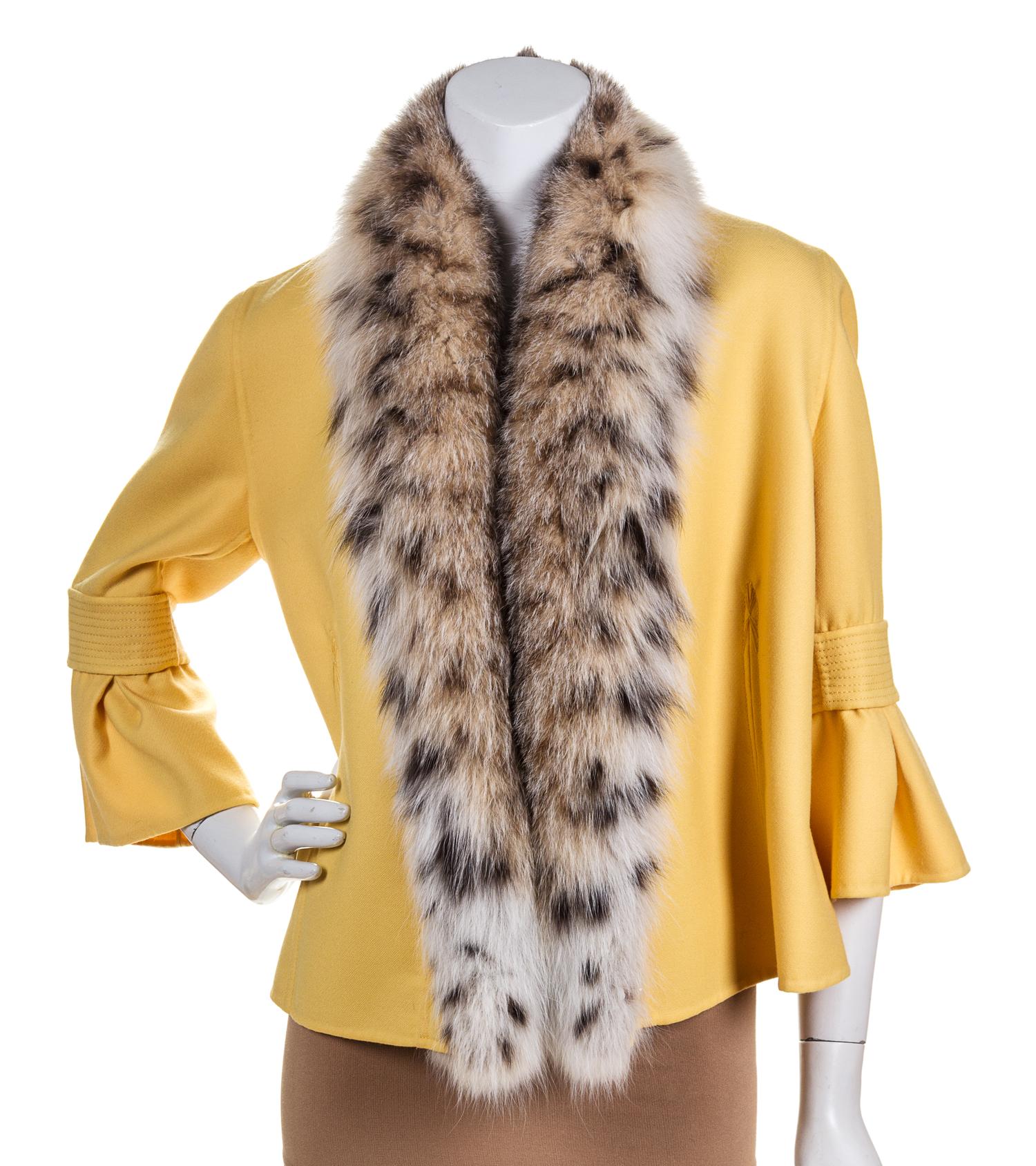 A Carolina Herrera Butter Yellow Swing Jacket,