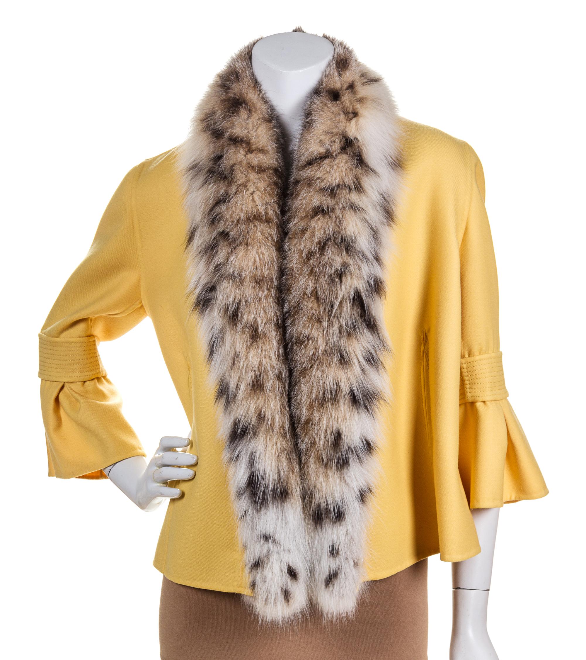 A Carolina Herrera Butter Yellow Swing Jacket,