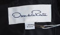 An Oscar de la Renta Black Silk Ruched Evening Jacket, Size 8.