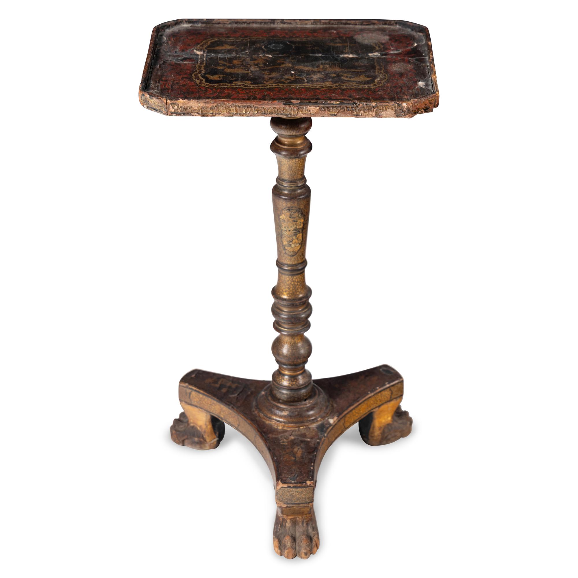 A Chinese Export Lacquer End Table