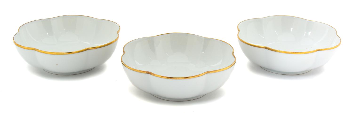 A Group of Nine Ceralene Limoges Porcelain Bowls Diameter 6 1/2 inches. — 20TH CENTURY