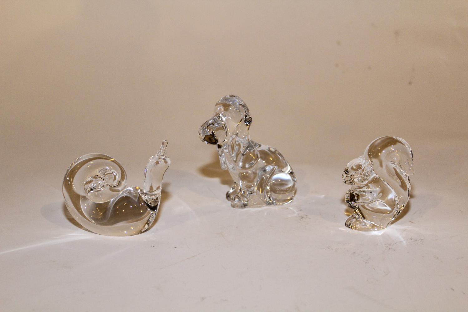 Four Glass Animals Height of tallest 3 1/2 inches. — SECOND HALF 20TH CENTURY