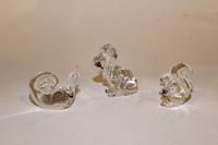 Four Glass Animals Height of tallest 3 1/2 inches. — SECOND HALF 20TH CENTURY