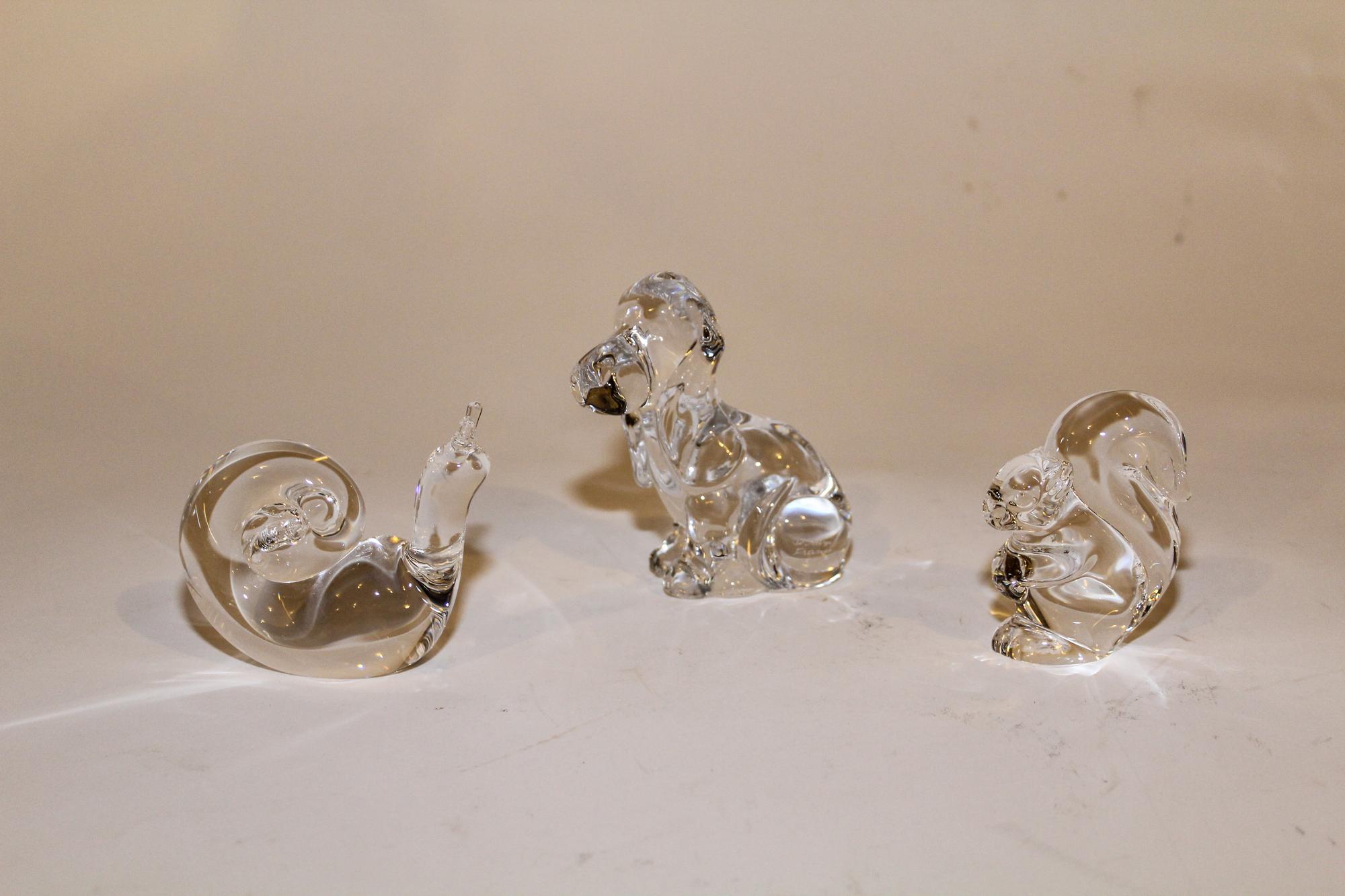 Four Glass Animals Height of tallest 3 1/2 inches. — SECOND HALF 20TH CENTURY
