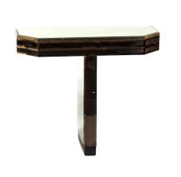 An Art Deco Style Mirror and Console Table Height overall 67 inches. — SECOND HALF 20TH CENTURY
